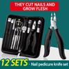 Ensemble de coupe-ongles pour paronychie Outil de pédicure à domicile Portable HOMME Couteau de manucure de haute qualité Ciseaux pour cuticules