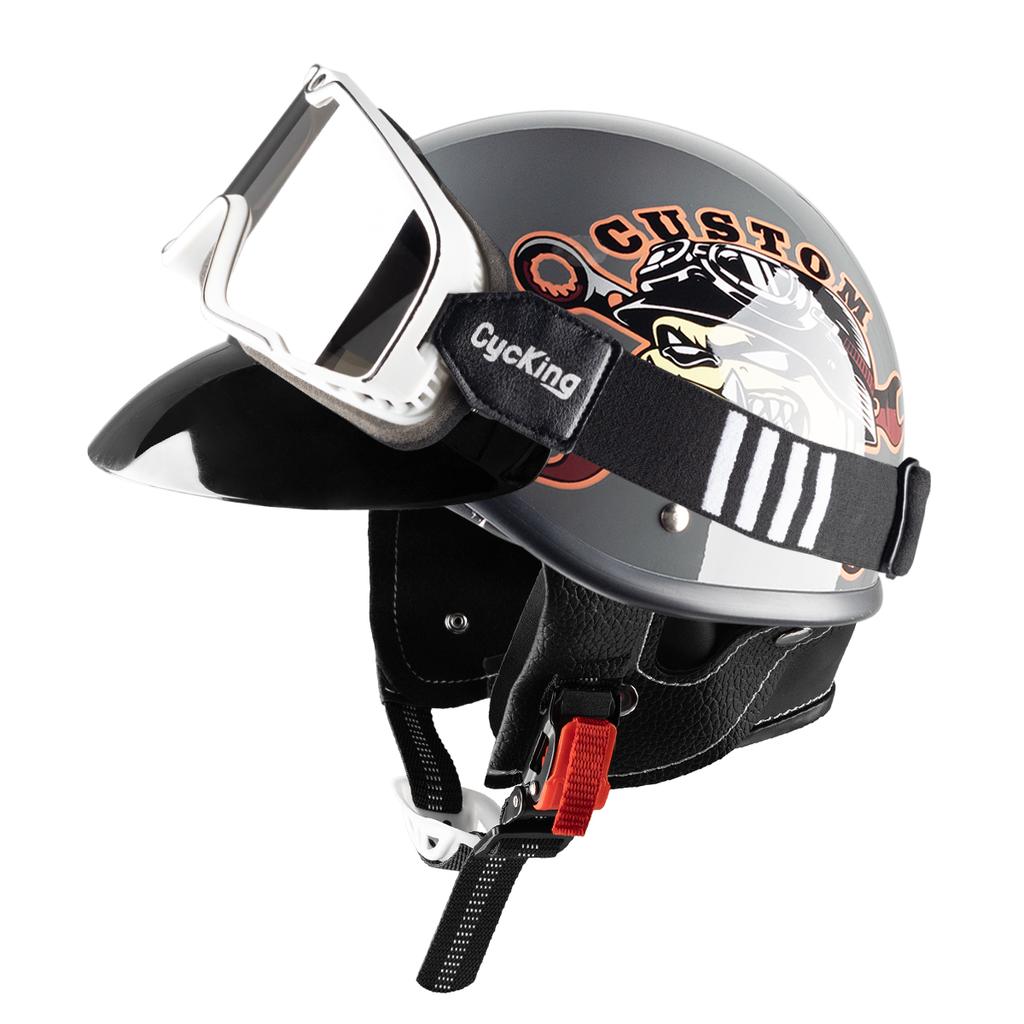 Cycking Japanese Vintage Half Helmet Open Motorcycle Helmet Scooter Skateboarding Unisex Common Muffler