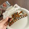 Elegant Bow Hair Clip Retro Imitation Acetate Shark Clip French Style Bun Hair Clip  For Women