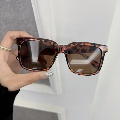 Fashion Women Sunglasses Men Square Vintage Big Frame Sun Glasses Stylish Mirror Black Retro Oculos