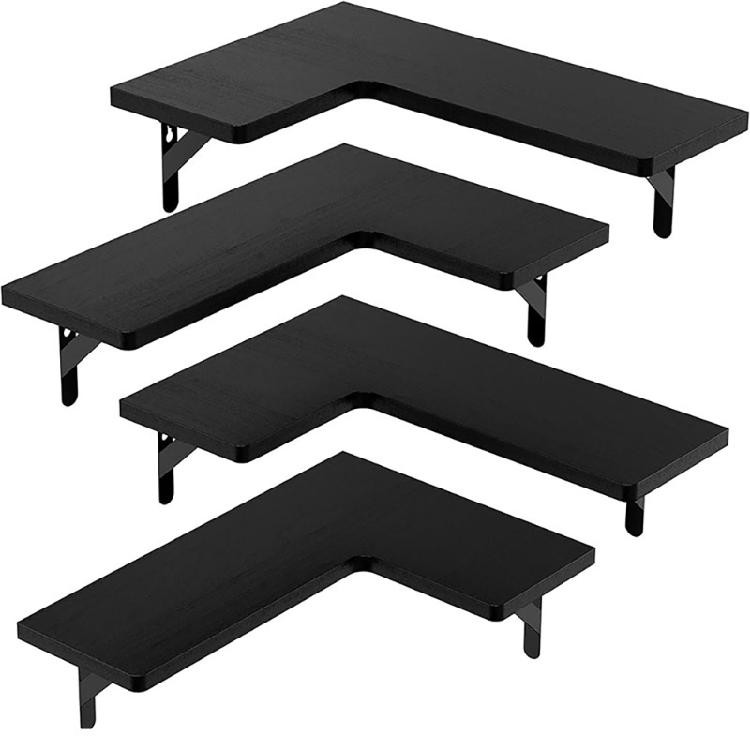 Versatile Corner Floating Shelf Versatile Corner Floating Shelf Wood Rack for Bathroom Kitchen Bedroom Storage