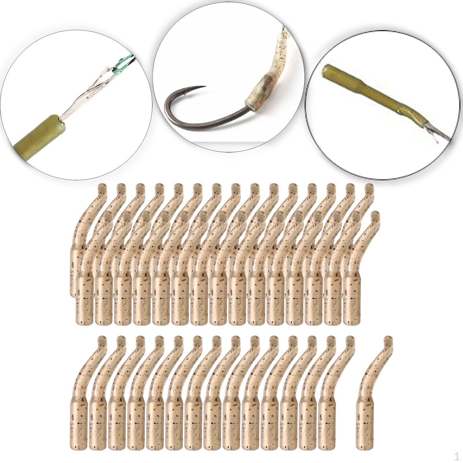 

30 Pieces Aligner Fishhook Sleeves Fishing Hook Short Line Lightweight Outdoor Sturdy Soft Small 17mm