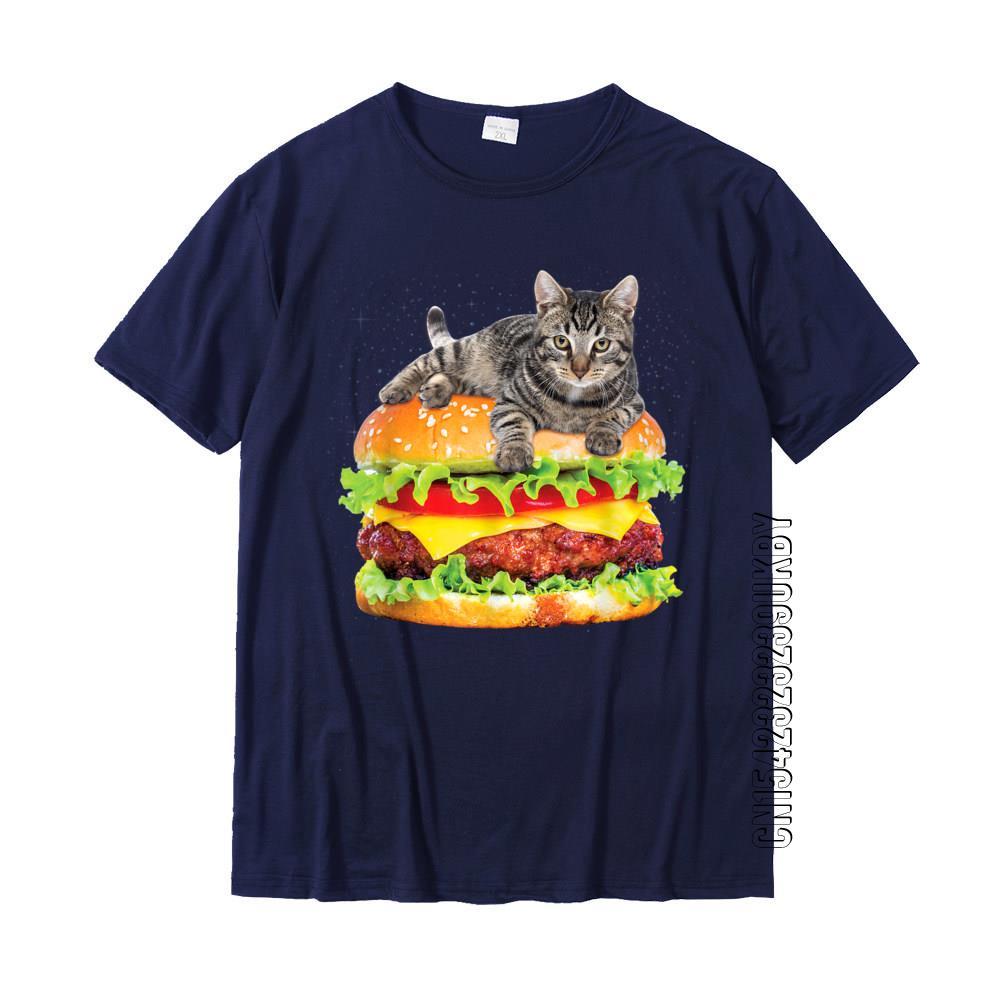 Hamburger Weltraumkatze T-Shirt Lustiges Kätzchen Tee Von Zany Brainy Baumwolle Party Oberteile T-Shirt Verbreitet Herren Oberteil T-Shirts Modisch