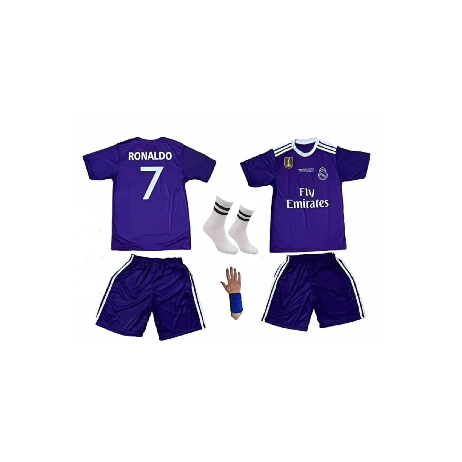 

Комплект из 4 детских футбольных футболок Реал Мадрид с Роналду, финал Лиги Чемпионов Кардиффа 2017 года