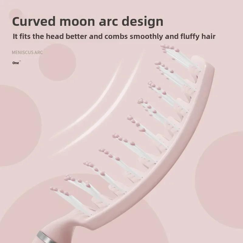 Pink Hairbrush Air Cushion Comb Fluffy AntiHair Loss Massage Hair Brush For All Hair Type For Long Thick Natural Hair Thin Curly