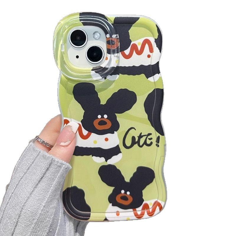 Doodle Puppy Suitable for 16promax Apple Phone Case 15 Dual Bracket 14 Cute 13 Cartoon 12 Niche Silicone