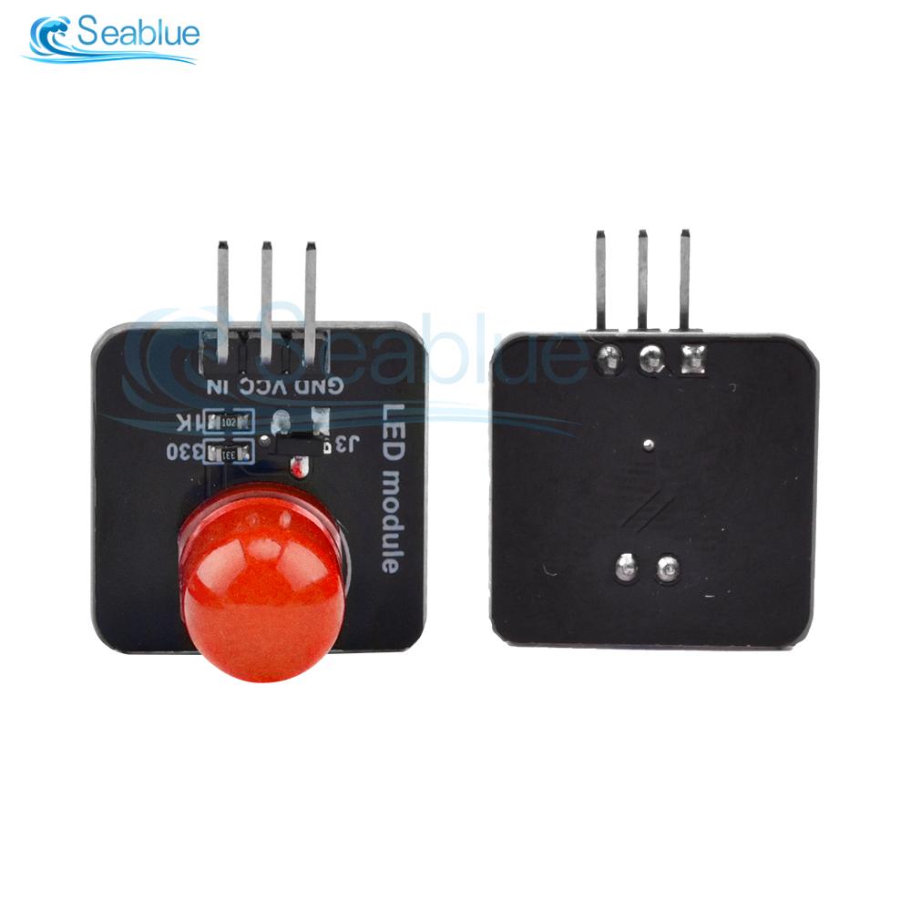 DC 3.3V-5V 10mm luminous module LED light sensor LED indicator light red green blue yellow white For Arduino