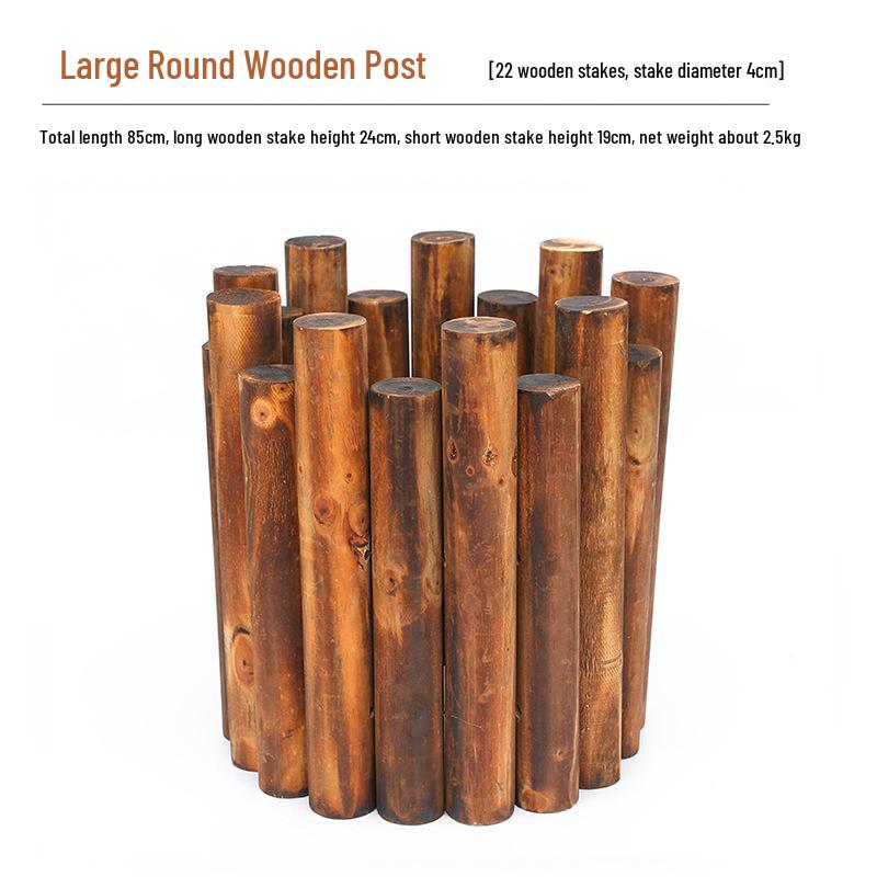 Anti-Corrosion Round Wood Garden Fence Panel