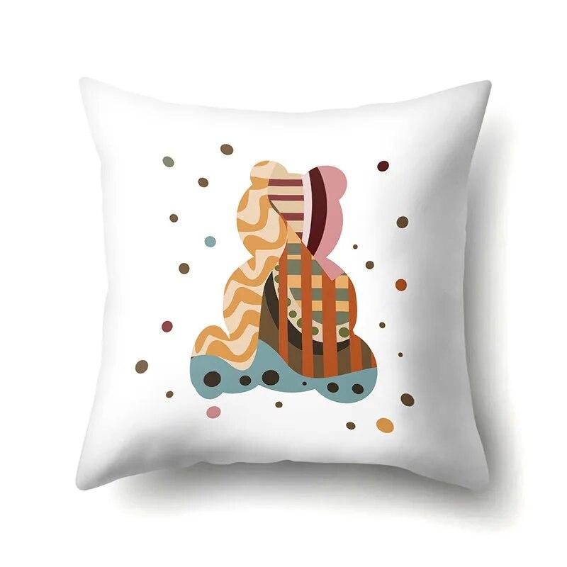 Musical Instrument Knitted Pattern Printed Pillow Cover Sofa