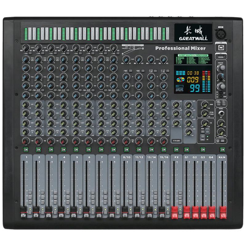 Great Wall AMC1600 16-Channel Analog Mixer with HD Screen (CN version)