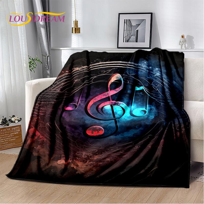 Note Music Colorful Musical Score Cartoon Blanket,Soft Throw Blanket for Home Bedroom Bed Sofa Picnic Travel Office Cover Child