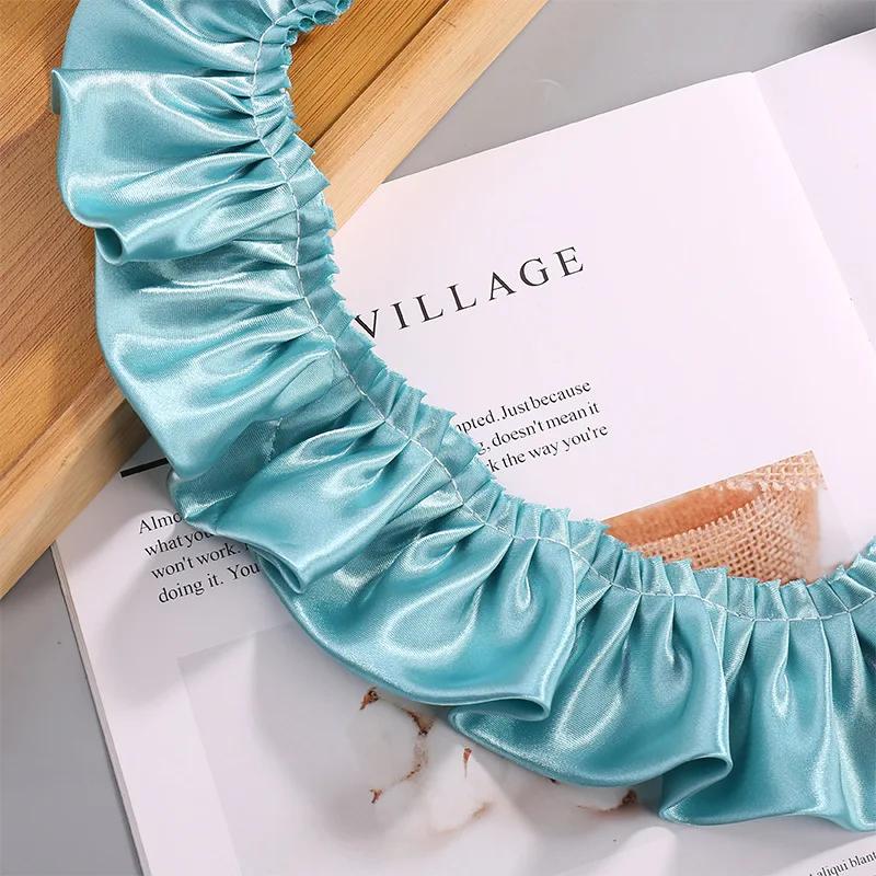 30meter Double Satin Wavy Ribbon leaf 55MM Chroma Colorful Skirt Lace Bows DIY Handmade Hair Accessories Gown Material
