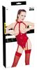 Black Level - Red Vinyl Bustless Crotchless Bodysuit XS