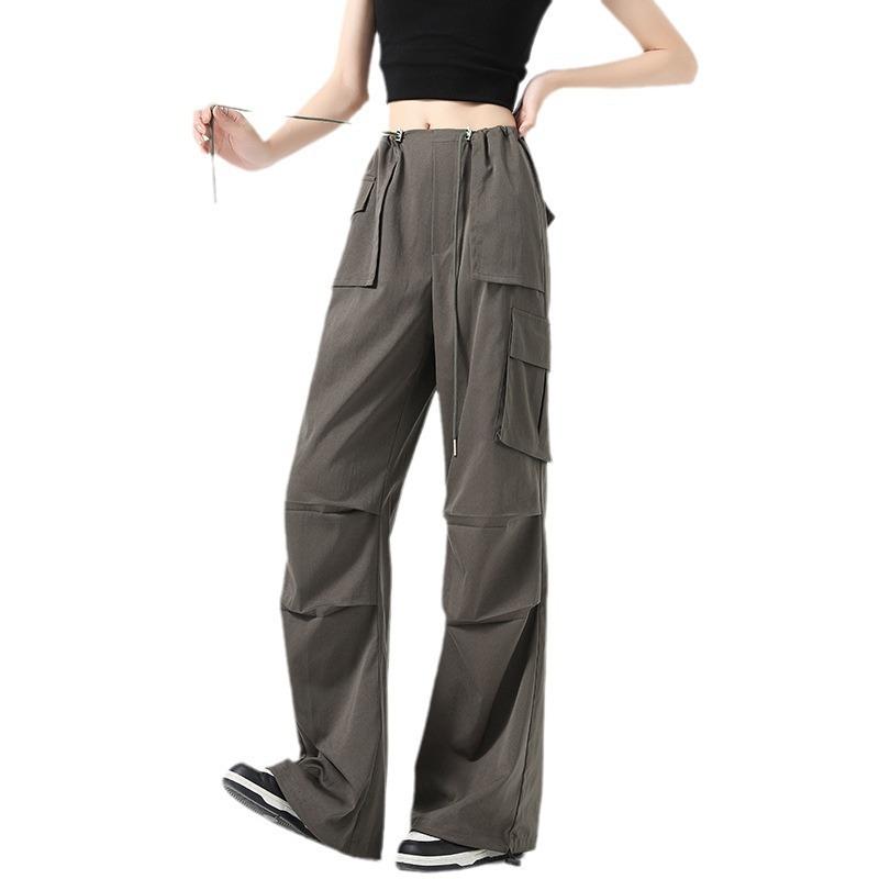 Uncle Radish Tooling Pants Summer Thin Loose Wide Leg Paratrooper Pants Light Casual Quick-Drying Sweatpants