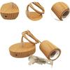 E27 Nature Wood Hand-woven Pentant Light Durable Wabi-sabi Chandelier Hanging Light for Restaurant Bedroom Corridor Teahouse