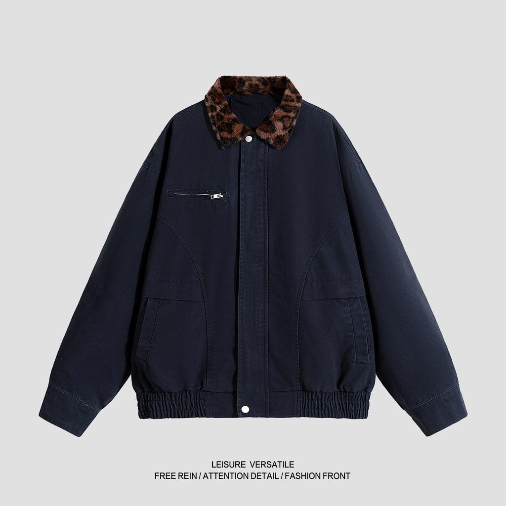 Pure Cotton Jacket for Men's New Jacket American-style Washing and Old Lapel Men's Spring and Autumn Clothing