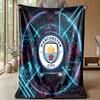 Couverture sur le thème de Manchester City Couverture douce en flanelle Couverture jetée pelucheuse Couverture douillette pour canapé et lit pour la décoration de la maison