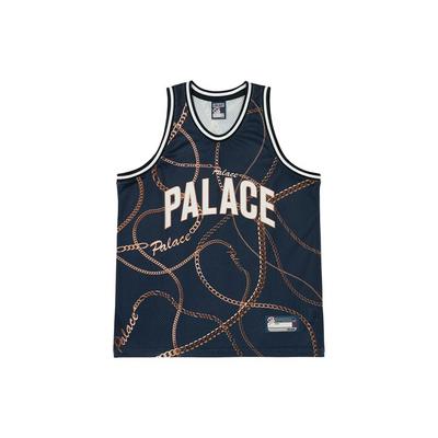 Chain Basketball Vest Navy Unisex Outerwear Blue P25ES001