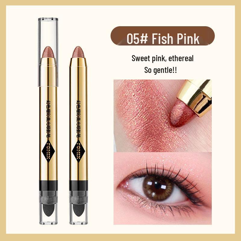 FOMIX Dual-Color Iridescent Eyeshadow Stick: Smudge-Proof, Pearlescent, Brightening, Pigmented Highlighter for Under-Eye and Shadow.