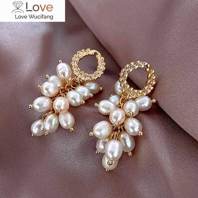 Mehrschichtige Perlenohrringe für Damen, neuer Schmuck, elegant, weiße Statement-Ohrringe