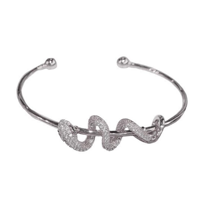 Multifuntional Snake Open Bracelet Geometric Wide Cuff Adjustable Opening Bangle Adjustable Wristband Present for Women