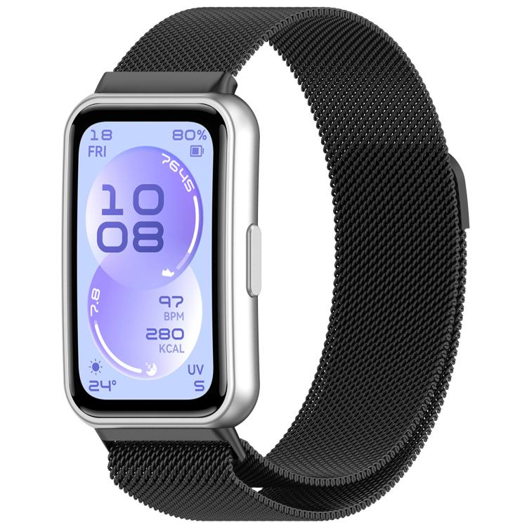 Mailänder Magnetisches Edelstahl Metall Ersatz-Uhrenarmband für Huawei Band 11 Pro / 11