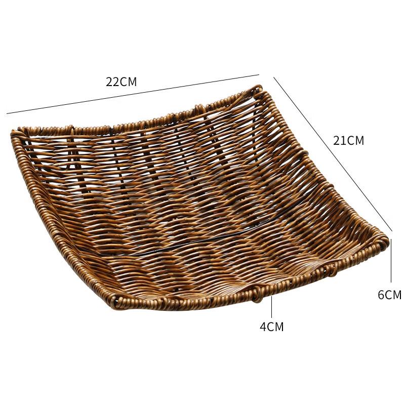 

Ruhan Creative Retro Imitation Rattan Snack Plate