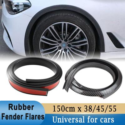 Universal fender flare diy roda de carro sobrancelha protetor de borracha tira guarda roda-arco guarnição preto arco extensor