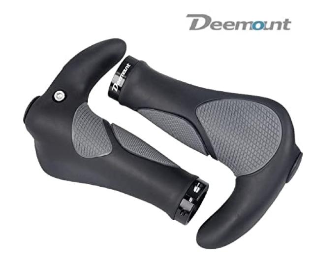 Deemount Bicycle Cow Horn Handlebar Grips for Cross Bikes and Mountain Easy Soft Rubber Tools Grips, Bikes, Grip, [Installation Included]