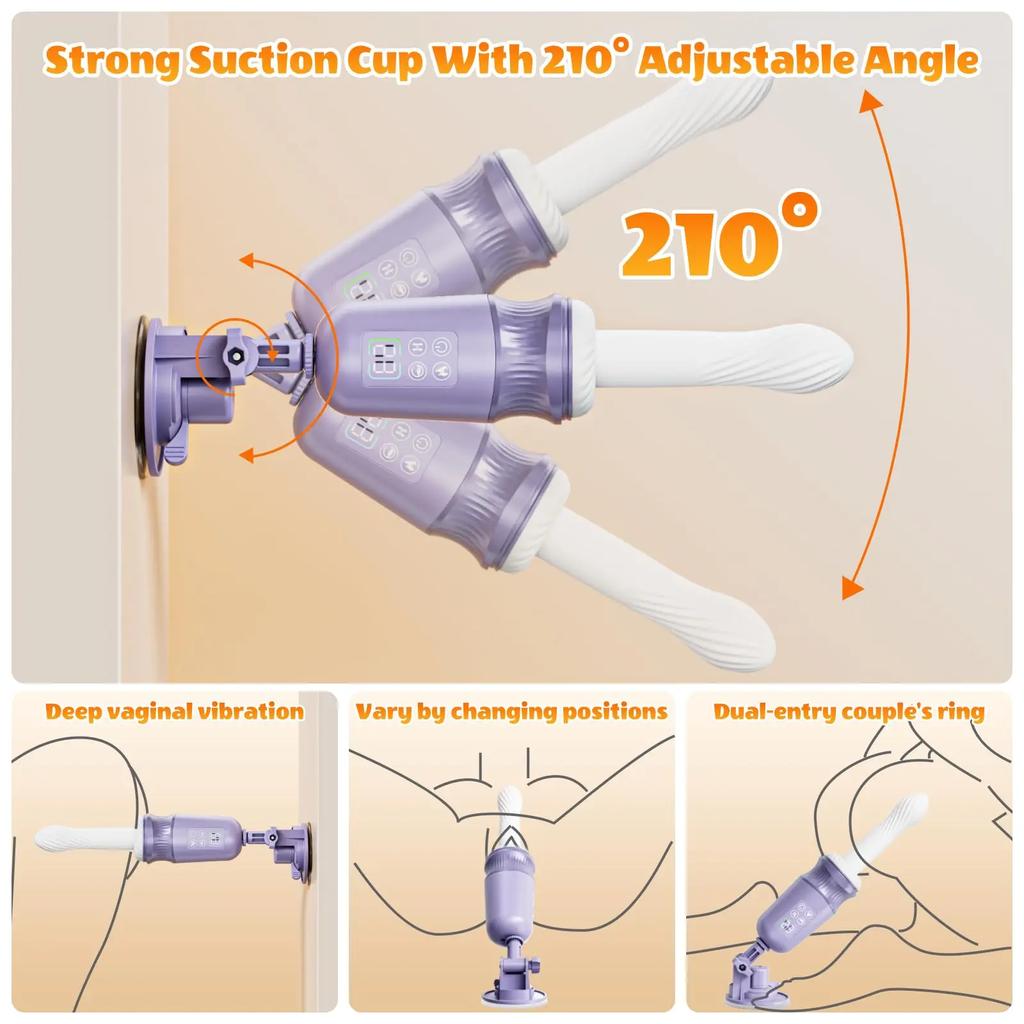 APP Control Sex Machine Thrusting Dildo Vibrator with Heating Function G Spot Clit Stimulation Female Masturbation Adult Sex Toy