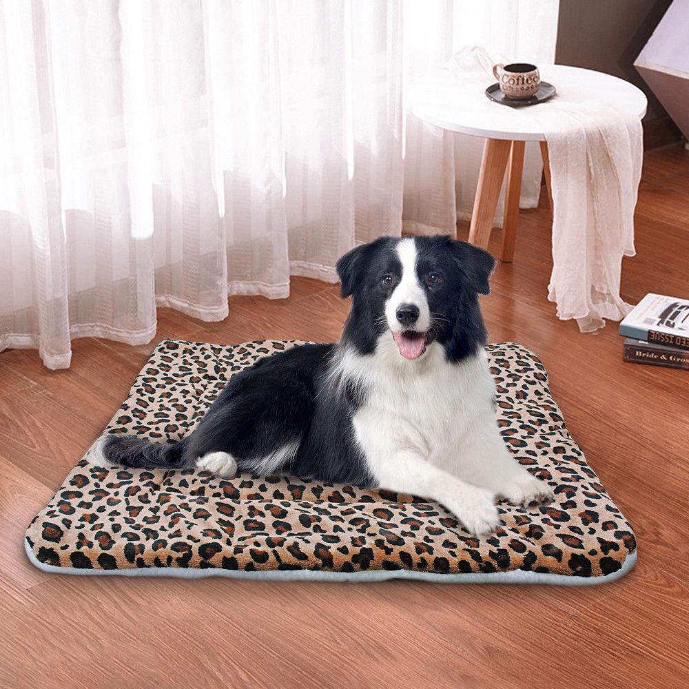 Large Dog Bed Indestructible Warm Plush Cushion Sleep Mat for Kennel