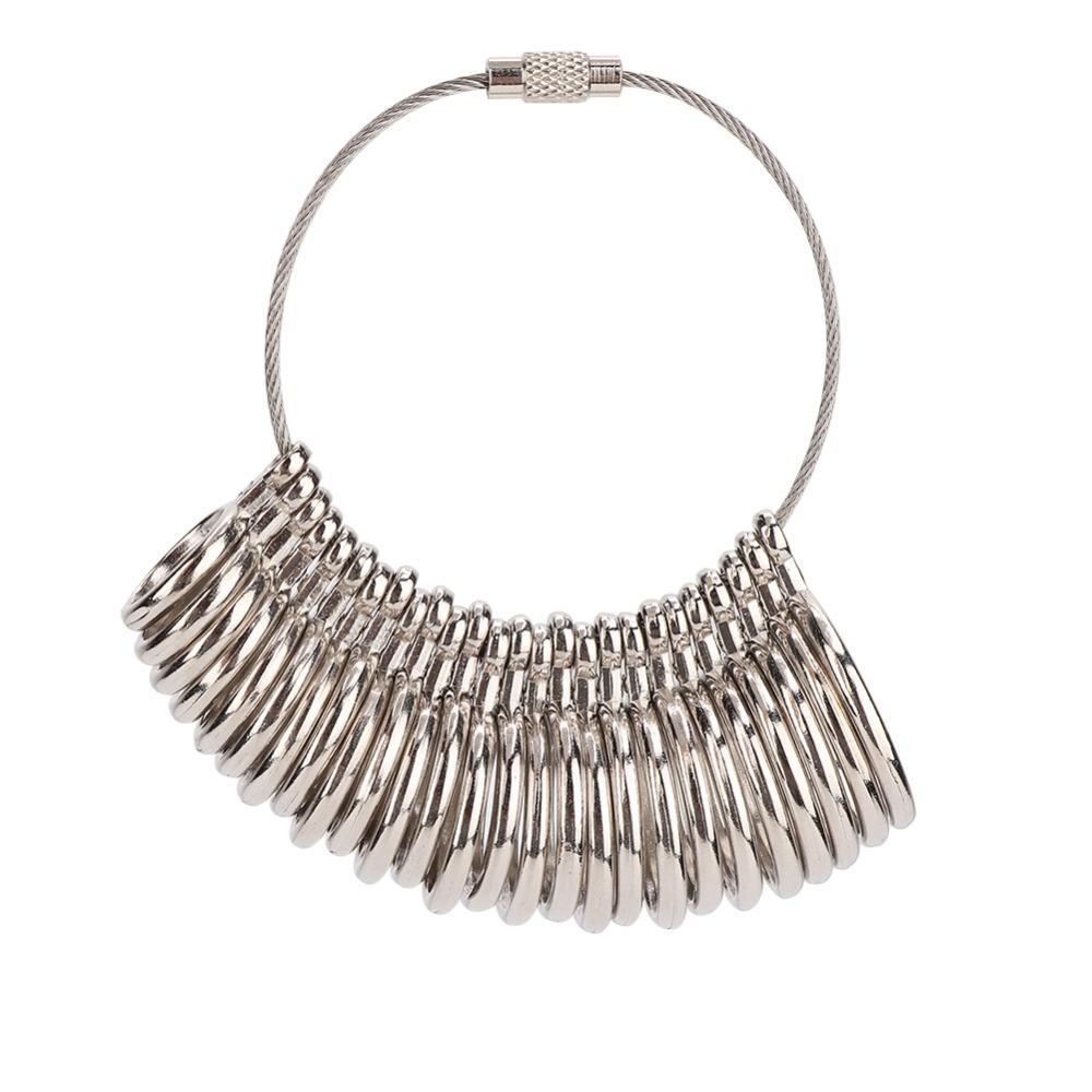 Clear Reading Ring Sizer Silver Measuring Tool Precision Ring Mandrel Ring Measurement