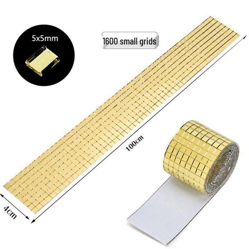 Self-Adhesive Waterproof Mosaic Mirror Frame Sticker for Bathroom Decor