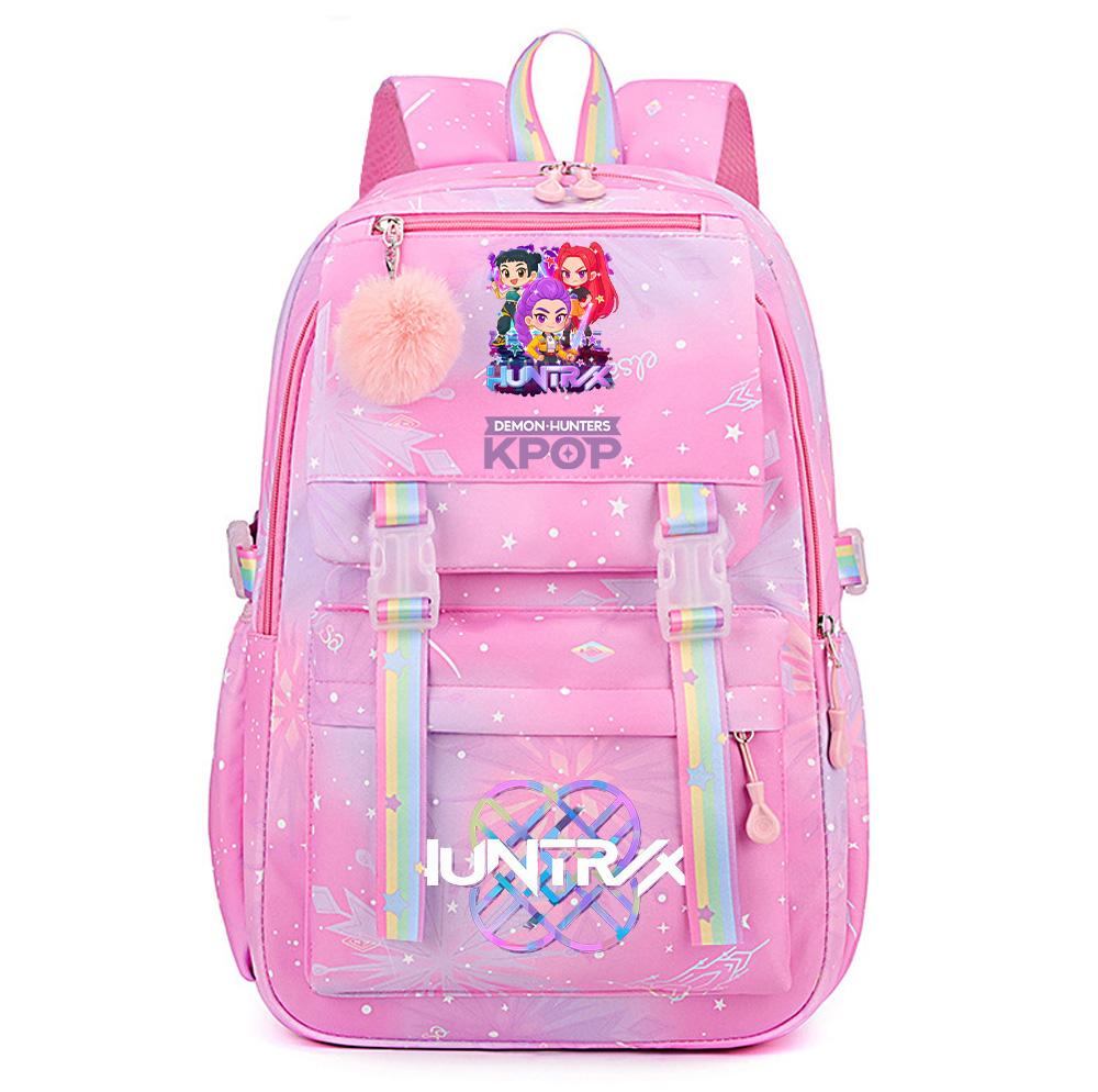 Anime K-Pop Lovci démonů Potiskovaný Velkokapacitní Voděodolný Batoh Teenger Studentka Dívka Chlapec Školní taška Taška na knihy Ženy Voděodolná Cestovní taška Mochila