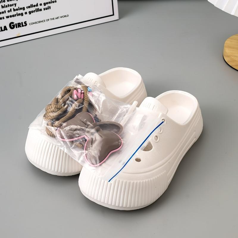 [Bequeme EVA-Pantoletten] Leichte & Atmungsaktive Damen-EVA-Pantoletten mit Schleife | Mehrere Farben, Höhenverstärkender Komfort, Langlebig & Rutschfest