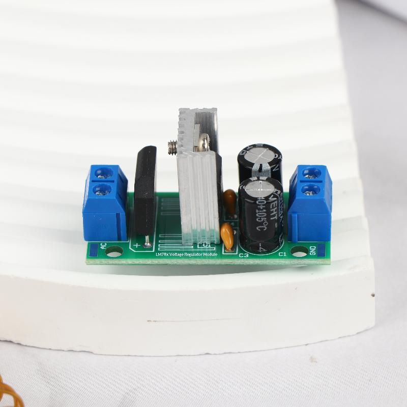 L7805 L7812 Step Down Power Supply Module 5V 12V Voltage Regulator Board With Heat Sink For Diy Electronics Projects