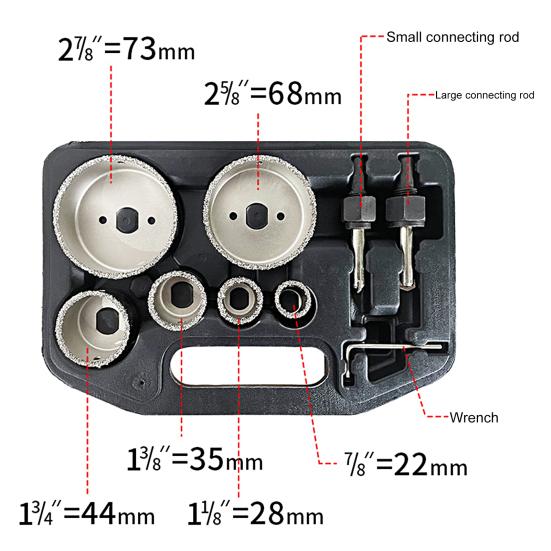 9Pcs/Set Hole Saw Kit High Strength Dedicated Sharp Hole Opener Punching Accessories Workshop