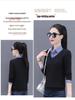 Khmer Farbblock-Revers Zweiteiliger Look Damen Langarm Herbst/Winter Pullover-Shirt