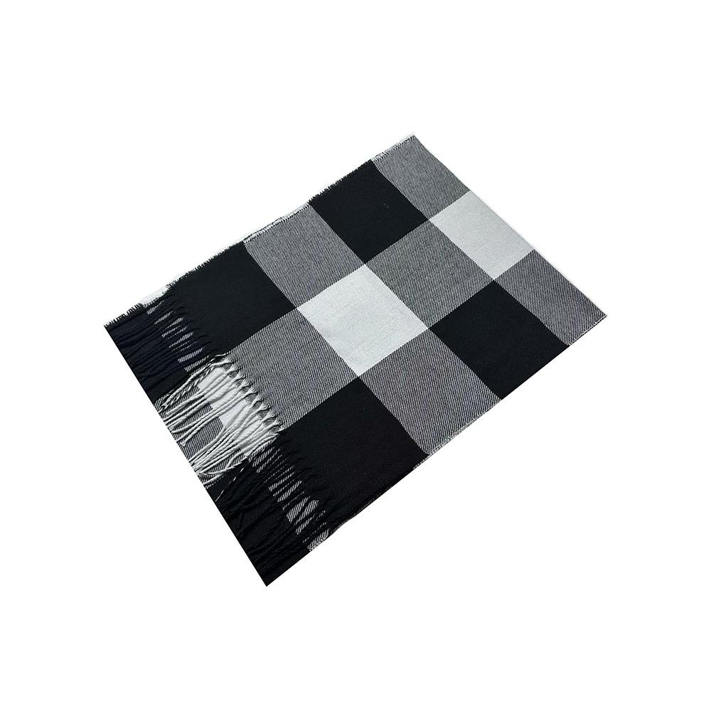 Autumn And Winter Scarves Imitation Cashmere Warm Men'S Plaid Scarf Manufacturers