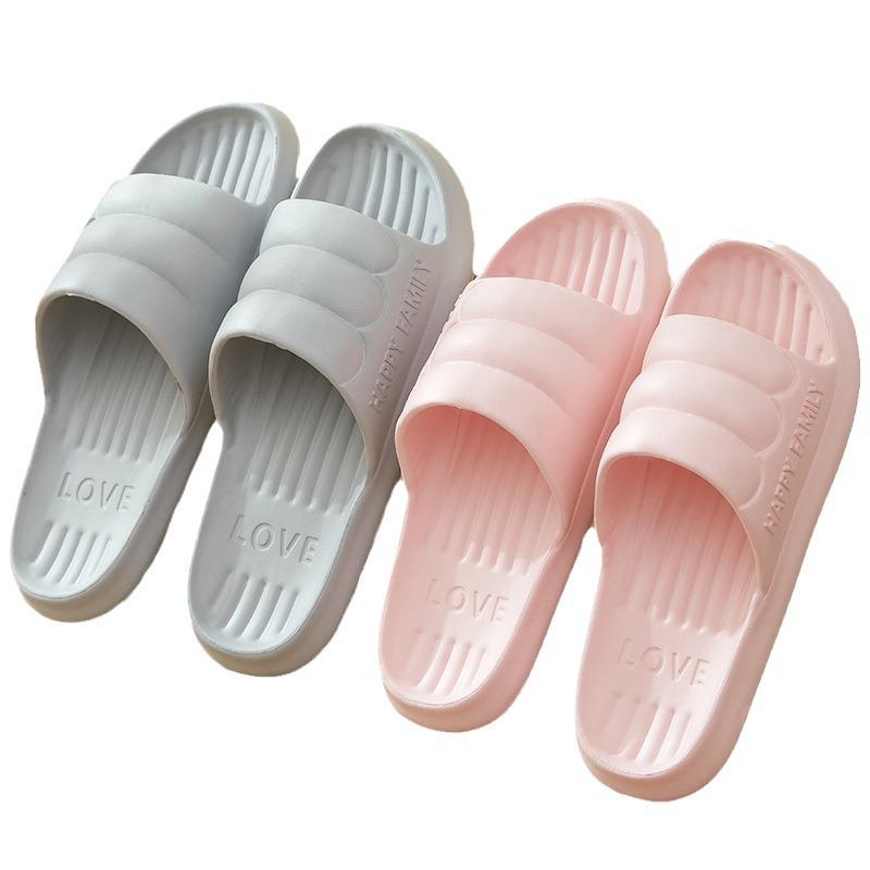 Slippers Home Indoor Women's Summer Non-slip Home Couple Bathroom Bath Home Breathable Soft Bottom Slippers Men