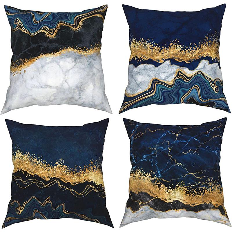 New Summer Hot-selling Light Luxury Series Simple Marble Sofa Bedside Cushion Pillow Cover