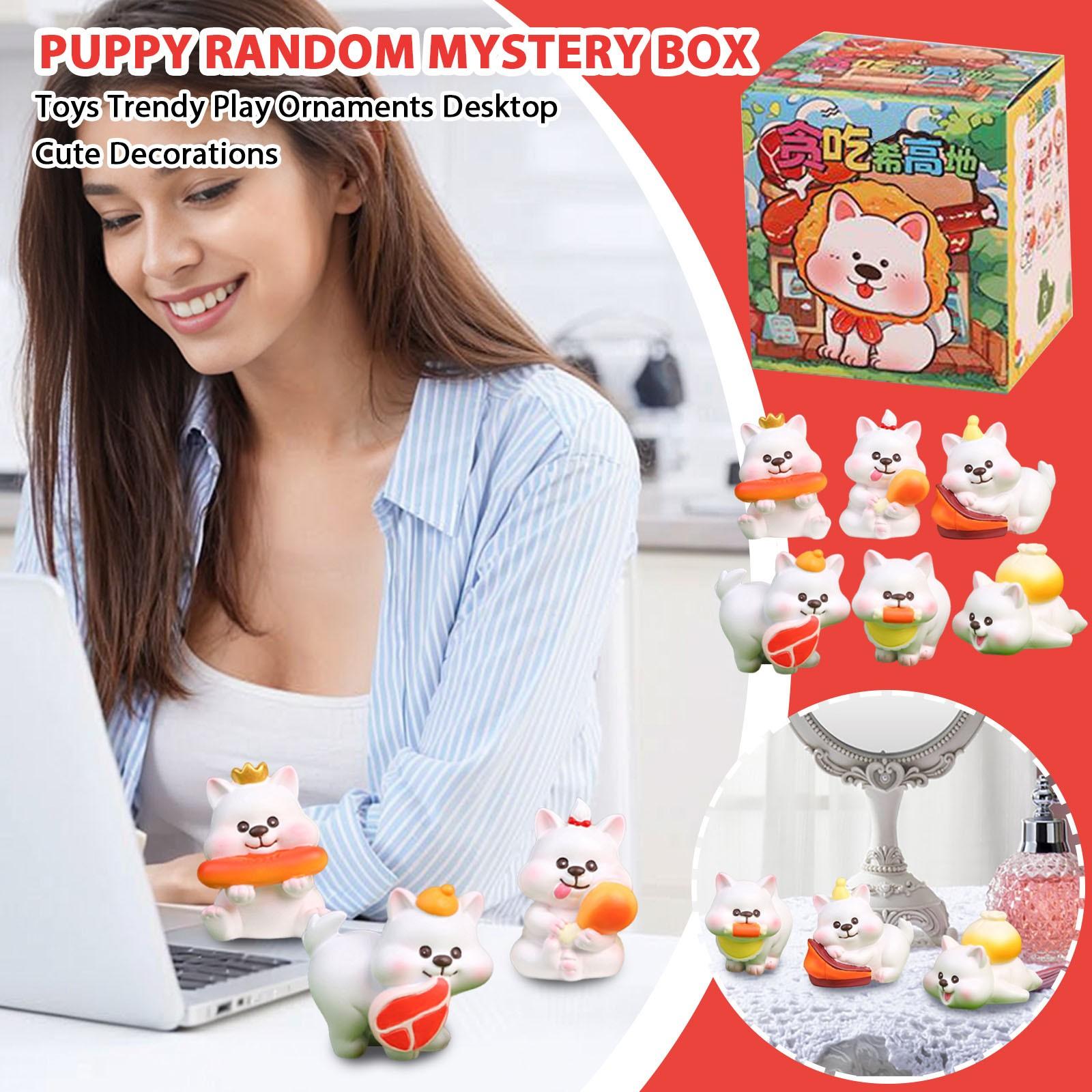 

Щенок Случайная Мистери Бокс Игрушки Трендовые Игровые Украшения Настольные Милые Украшения One Size