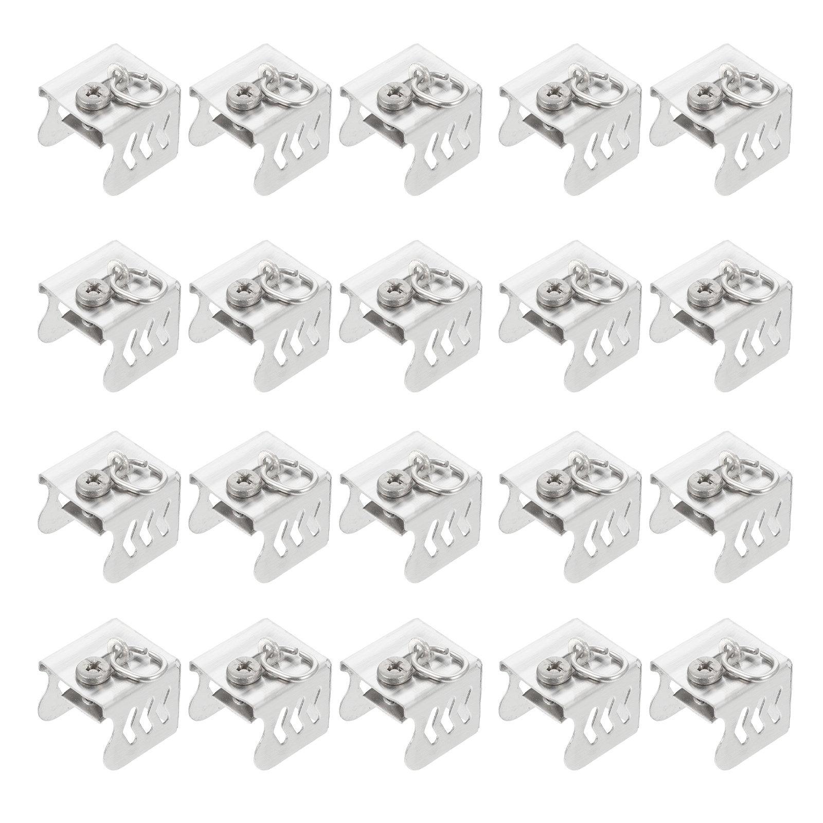 20Pcs Stainless Steel Curtain Rod End Sealer Plugs Rail Finials Caps Easy to Install Remove Decorative Home Living Room Bedroom 2.4X2.2X2.2CM