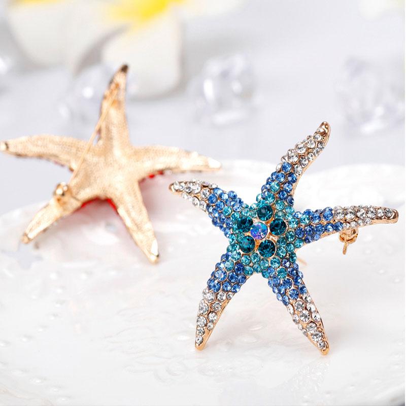 Fashion Starfish Brooch Pin Pendant Brooches for Women