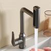 4 Mode Gray Bathroom Basin Faucets Rotation Waterfall Black Stream Sprayer Head Sink Mixer Brushed Nickle Water Tap
