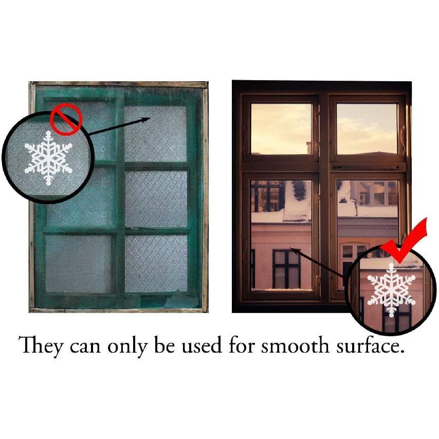 Christmas Window Stickers, Snow Flakes Stickers Christmas Window Decorations Window Clings Decal Wall Stickers, Glass Decal Mural New Year Christmas