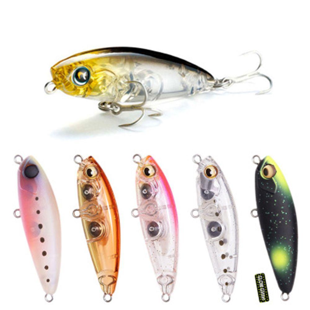Transparent Useful Tackle Pencil Baits with Steel ball Winter Fishing Fish Hooks Minnow Lures