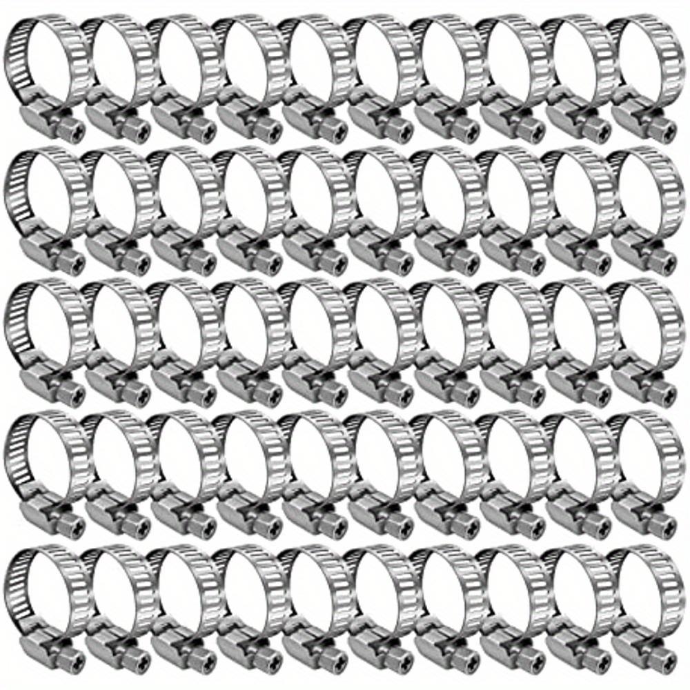 50 Stück Edelstahl 6 mm bis 12 mm Schlauchschellen Clips Verschluss