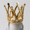 Retro Korona dla Chomika Tiara z Cyrkoniami Opaska na Głowę Mała Tiara dla Zwierząt z Regulowanym Paskiem dla Chomików Papug Królików Akcesorium na Imprezę Urodzinową