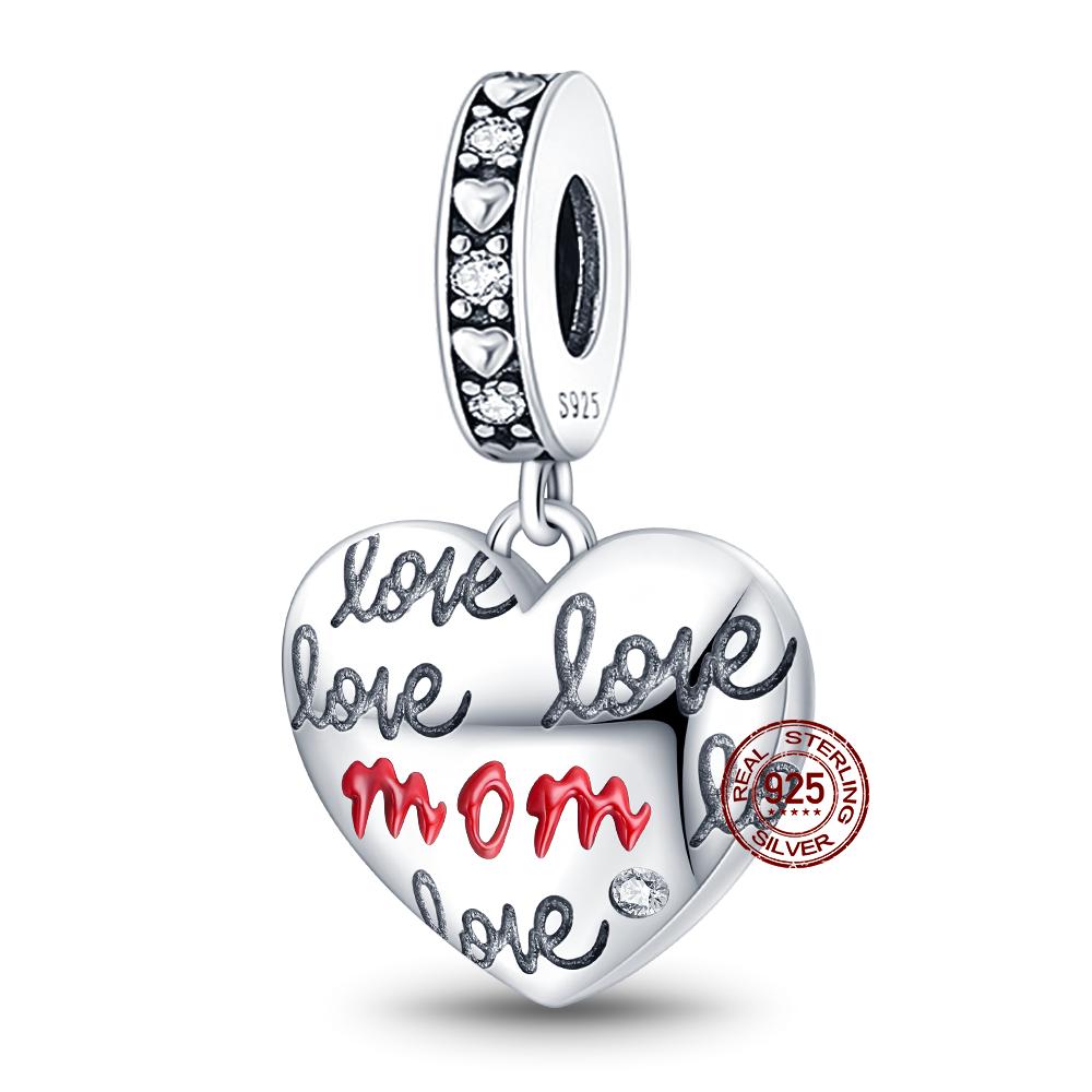 New In Copper Mother'S Day Series Charms Fit 3Mm Pan Bracelet Bead Diy Jewelry For Women Mother'S Day Gift